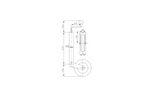 Atraminis ratas su ketaus spaustuku WINTERHOFF ST48-200V+KLE48-G 150kg 48mm 505-725mm