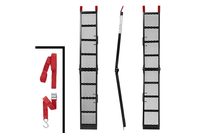 „ProPlus 390094“ sulankstomos plieninės rampos priekaboms, 203 cm, 680 kg, 2 vnt. rinkinys