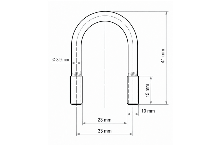 DROMET B tipo ovalus spaustukas M10 23×41mm