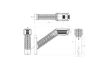 WAŚ 2552L W297.5.1 SPOT LED kairysis gabaritinis žibintas ant ilgos kojos