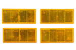 Atšvaitų komplektas x4 atšvaitas priekaboms - oranžinis, 90 x 40 mm