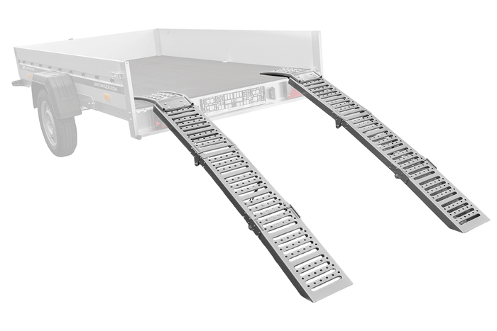 UNITRAILER ALR005 sulankstomos plieninės rampos priekaboms, 200 cm, 500 kg, 2 vnt. komplektas