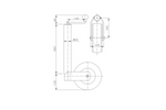 Atraminis ratas su spaustuku WINTERHOFF ST60-V-255SB+KLE60 400kg 60mm 525-755mm