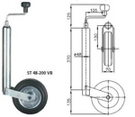 WINTERHOFF ST48-200VB atraminis ratas 150kg 48mm 505-725mm