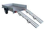 UNITRAILER ALR002 sulankstomos rampos, aliuminio rampos priekaboms, 221 cm, 680 kg, su diržu, 2 vnt. komplektas