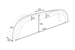 Tandeminis purvasaugis 13-14" priekabai DOMAR D20522 plokščia rato arka 1500/220mm