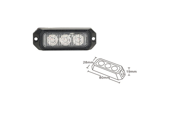 KAMAR LW0023-1 LED įspėjamoji lemputė, 2 mirksėjimo režimai
