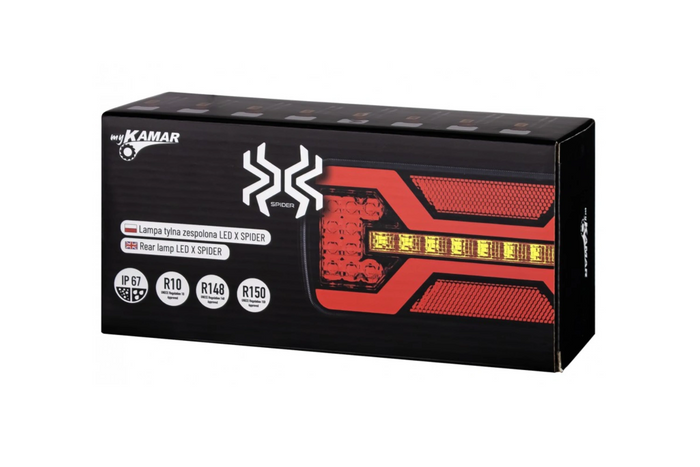 KAMAR X-SPIDER L2430+L2431 galiniai žibintai su bajoneto jungtimi, 5 kontaktų, 7 funkcijos, kairė ir dešinė
