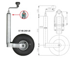 WINTERHOFF ST48-260LB atraminis ratas 150 kg 48 mm 500–710 mm