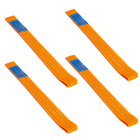 Keturių transportavimo diržų rinkinys UNITRAILER priekabai 0,5 m / 50 mm / 4 t, oranžinis