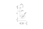 Ženklinimo ratas su spaustuku KNOTT TK60+KLE60 250kg 60mm 530-760mm